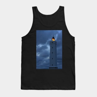 Blavand lighthouse at dusk Tank Top